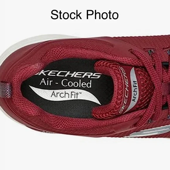 Skechers Men's Arch Fit Titan Sneakers Burgundy Size 8.5 - Picture 13 of 16